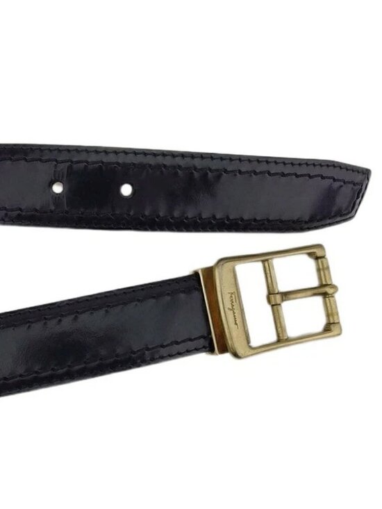 Salvatore Ferragamo belt Black gold Women Authentic secondhand main image 9